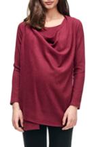 Women's Maternal America Maternity/nursing Wrap Top - Burgundy