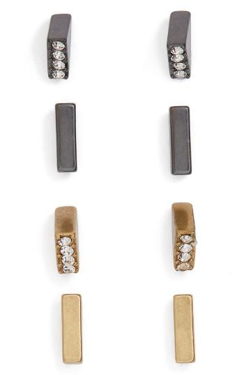 Women's Madewell Pave Triangle Stud Earrings