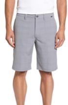 Men's Travis Mathew Decero Check Performance Shorts - Grey