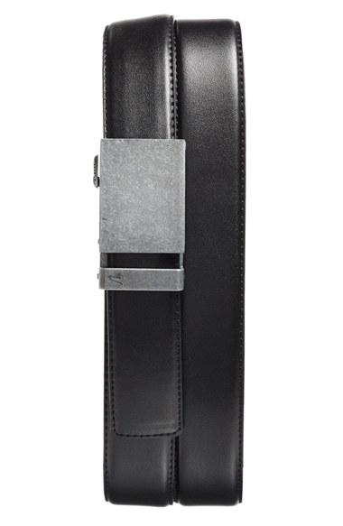 Men's Mission Belt 'iron' Leather Belt - Iron/ Black