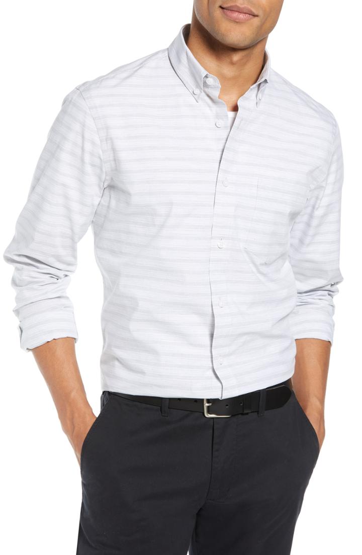 Men's 1901 Slim Fit Stripe Sport Shirt