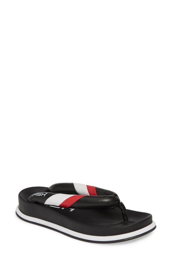 Women's Ash Tonic Stripe Logo Flip Flop Us / 36eu - Black