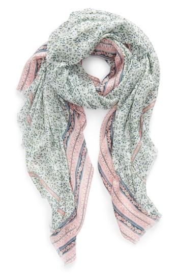 Women's Caslon Print Modal Scarf, Size - White