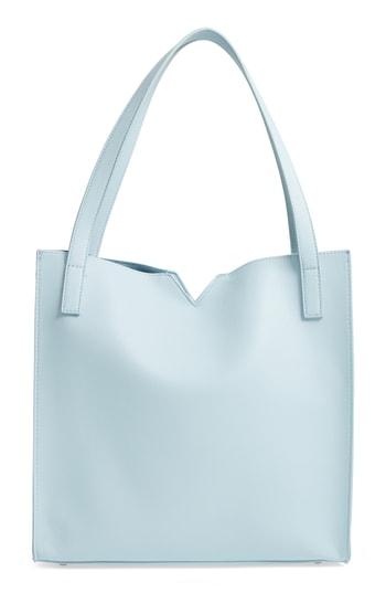 Pixie Mood Alicia Faux Leather Tote Bag & Pouch Set - Blue