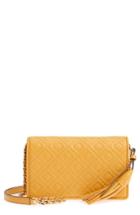 Women's Tory Burch Fleming Leather Wallet/crossbody - Yellow