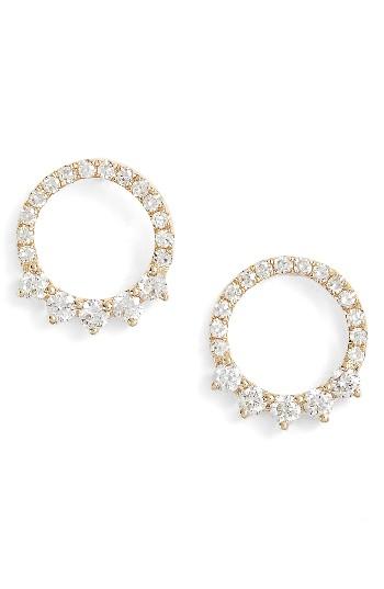 Women's Ef Collection Floating Open Circle Stud Earrings