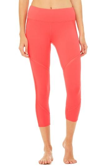 Women's Alo Continuity Capris - Red