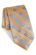 Men's Nordstrom Men's Shop Peter Neat Silk Tie, Size - Metallic