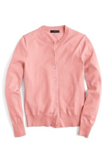 Women's J.crew Jackie Cotton Blend Cardigan - Pink