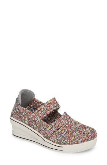 Women's Bernie Mev. Frontier Woven Mary Jane Wedge Us / 38eu - Pink