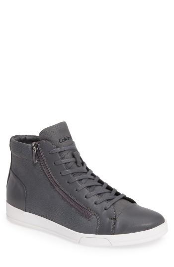 Men's Calvin Klein 'berke' Leather Sneaker M - Grey