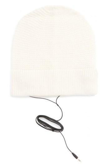Women's Rebecca Minkoff Slouchy Beanie With Headphones - Ivory