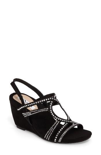 Women's Nina Stasha Wedge Sandal M - Black