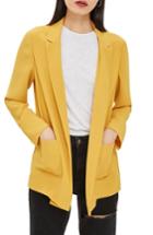 Women's Topshop Chuck On Blazer Us (fits Like 6-8) - Black