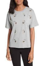 Women's Rebecca Minkoff Ronnie Embroidered Tee, Size - Grey