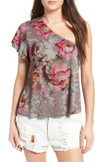 Women's Bp. Floral Print One-shoulder Top