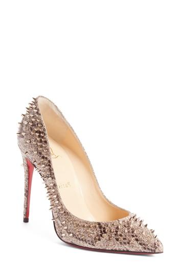Women's Christian Louboutin Escarpic Spike Pump Us / 40eu - Beige