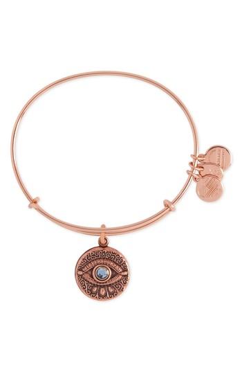 Women's Alex And Ani Evil Eye Adjustable Wire Bangle (nordstrom Exclusive)