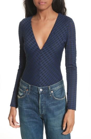 Women's Twenty V-neck Bodysuit - Blue
