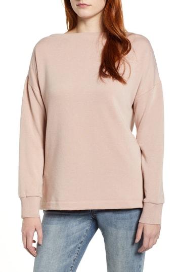 Women's Caslon Off Duty Slash Neck Top - Pink