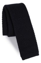 Men's Michael Bastian Solid Knit Wool Skinny Tie, Size - Blue