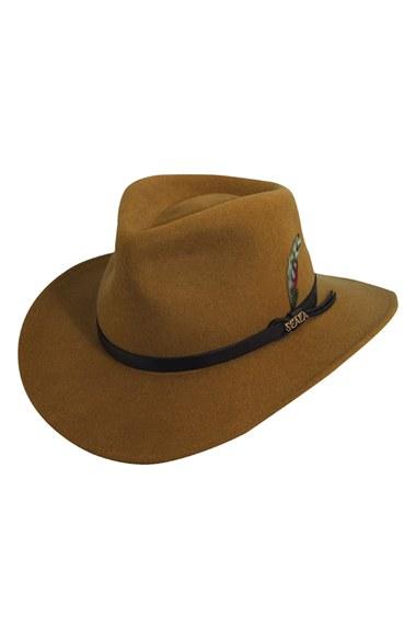 Men's Scala 'classico' Crushable Felt Outback Hat - Brown