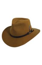Men's Scala 'classico' Crushable Felt Outback Hat - Brown