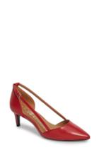 Women's Calvin Klein Pashka Strappy Open Sided Pump M - Red