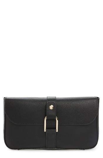 Emperia Faux Leather Lock Clutch - Black