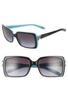 Women's Tiffany & Co. 55mm Square Sunglasses - Black/ Blue