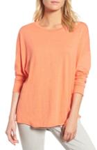 Women's Eileen Fisher Organic Cotton Knit Top, Size - Orange