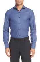 Men's Boss Slim Fit Dot Dress Shirt .5 - Blue