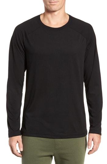 Men's Alo Triumph Raglan Long Sleeve T-shirt - Black