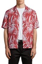 Men's Allsaints Koloa Slim Fit Short Sleeve Sport Shirt - Red