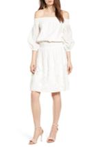 Women's Chelsea28 Embroidered Off The Shoulder Blouson Dress - White