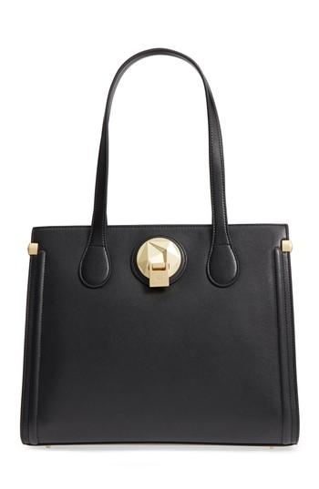 Celine Dion Octave Leather Tote - Black