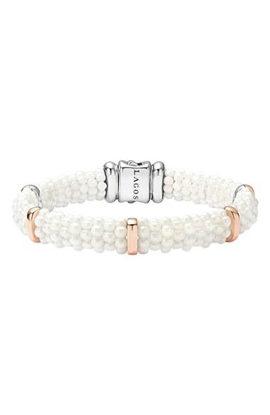 Women's Lagos 'white Caviar' Five Station Bracelet
