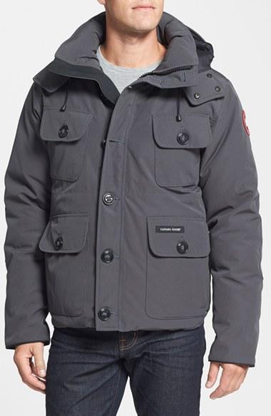 Men's Canada Goose 'selkirk' Slim Fit Water Resistant Down Parka With Detachable Hood - Grey