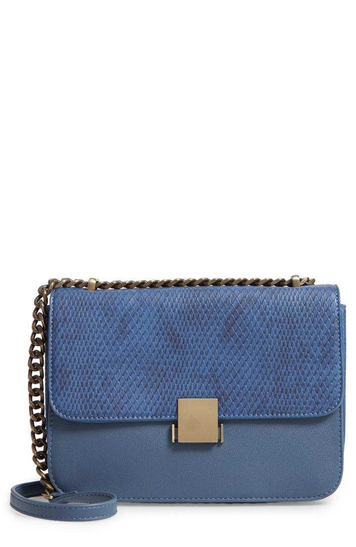 Pixie Mood Drew Faux Leather Crossbody Bag - Blue