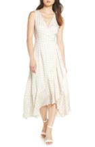 Women's Charles Henry Sleeveless Gingham Wrap Dress, Size - Ivory