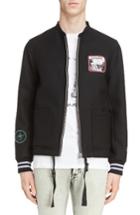 Men's Lanvin Paradise Patch Bomber Jacket Eu - Black