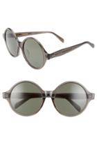 Women's Celine 58mm Round Sunglasses - Transparent Grey/ Green