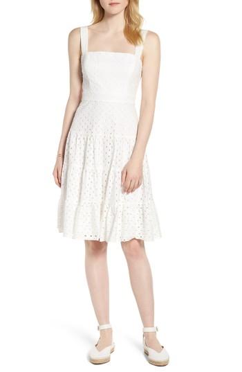 Women's 1901 Eyelet Fit & Flare Dress - White