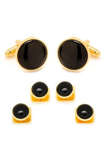 Men's Cufflinks, Inc. Onyx Cuff Link & Stud Set