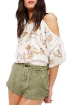 Women's Free People Sequin One Cold Shoulder Top - Ivory