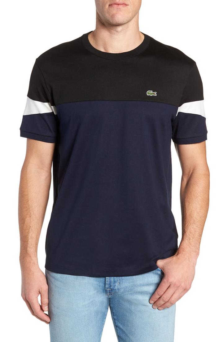 Men's Lacoste Colorblock T-shirt (xl) - Blue