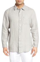 Men's Tommy Bahama 'sea Glass Breezer' Original Fit Linen Shirt - Grey