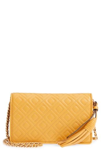 Women's Tory Burch Fleming Leather Wallet/crossbody - Red