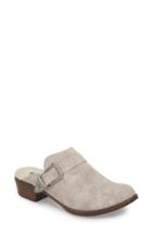 Women's Minnetonka Billie Buckled Clog M - Grey