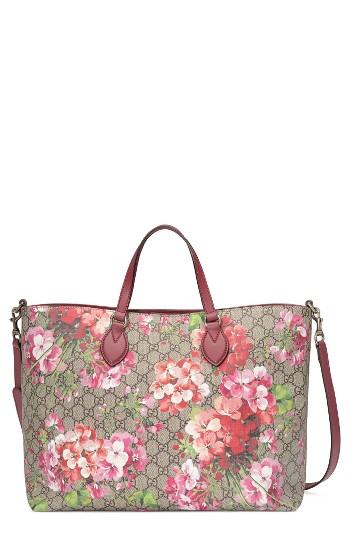 Gucci Soft Gg Blooms Tote - Beige